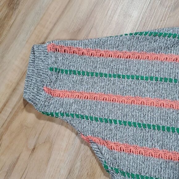 🔺️Soprano Gray Stripe Print Loose Knit Lightweight Sweater XSmall - Picture 4 of 8